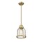 Z-Lite Burren 1 Light Mini Pendant, Heritage Brass And Clear Seedy 337MP-HBR - alternate 4